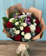 Букет цветов из:  Розы и Альстромерии в Муриково