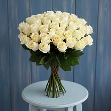 Букет 51 Белая роза Эдлесс Лав в Муриково
