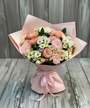 Букет цветов из:  Гвоздики, Розы и Хризантемы в Муриково