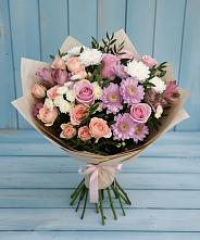 Букет цветов из:  Хризантемы, Розы и Альстромерии #REPLACE_PRED# Муриково