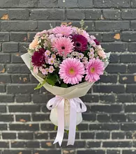 Букет цветов из:  Герберы и Хризантемы в Муриково