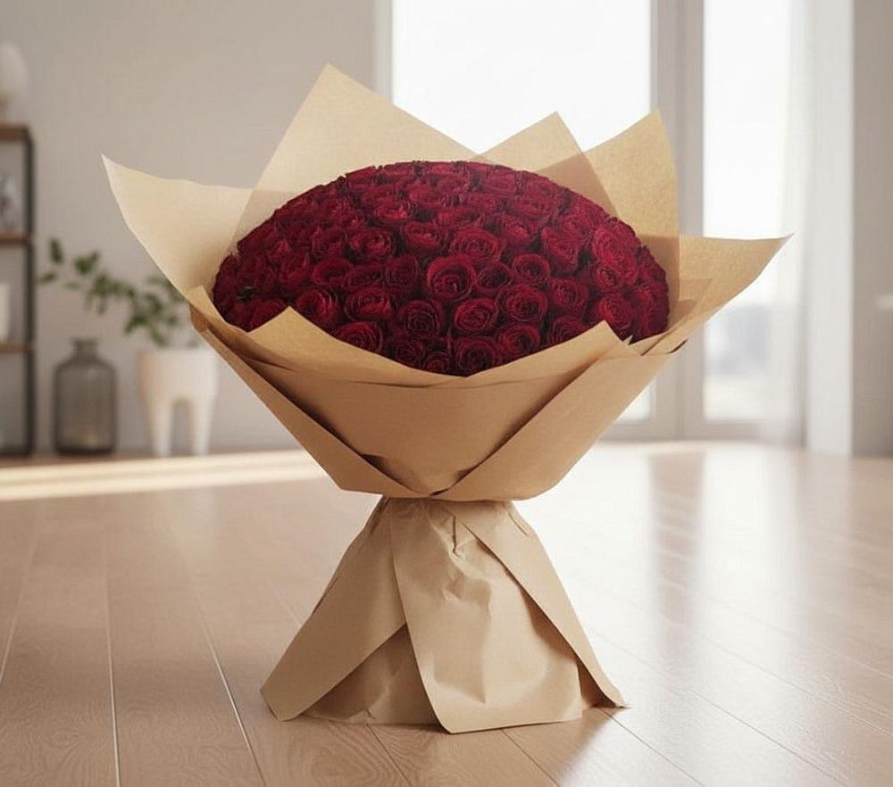 Букет 101 Красная роза в Муриково