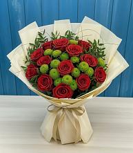 Букет цветов из:  Розы и Хризантемы в Муриково