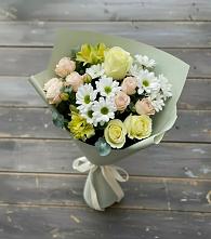Букет цветов из:  Альстромерии, Розы и Хризантемы в Муриково