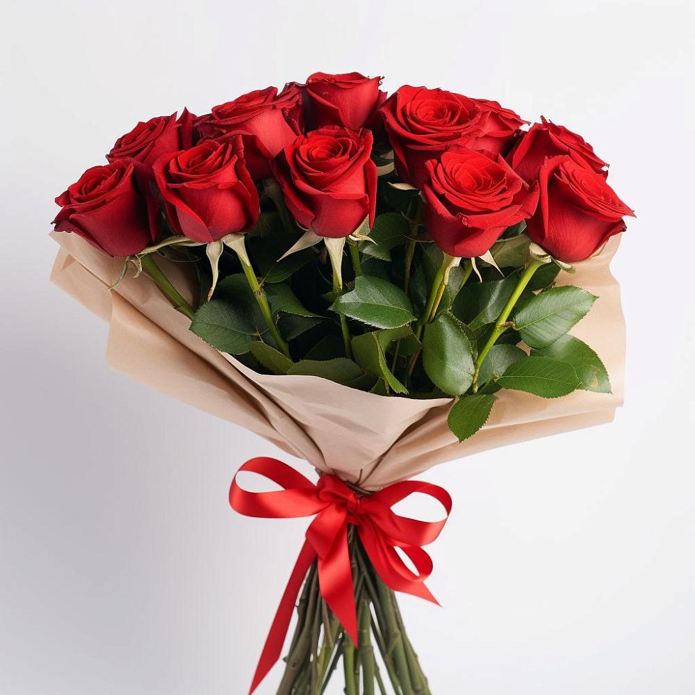 Букет 11 Красных роз Эдлесс Лав в Муриково